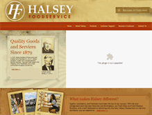 Tablet Screenshot of halseyfoodservice.com